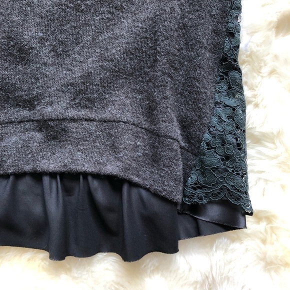 Anthropologie Moth Lace Back Sweater Mock Neck Top - Picture 5 of 7